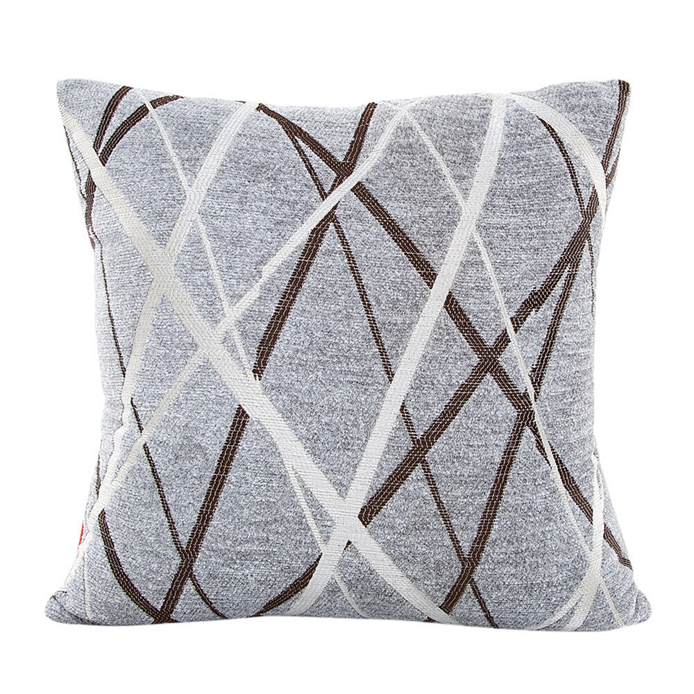 Peluche rayé taie d'oreiller Kissen confortable housse de coussin pour la maison oreillers décoratifs pour canapé Cojines Decorativos Para Sofá: C
