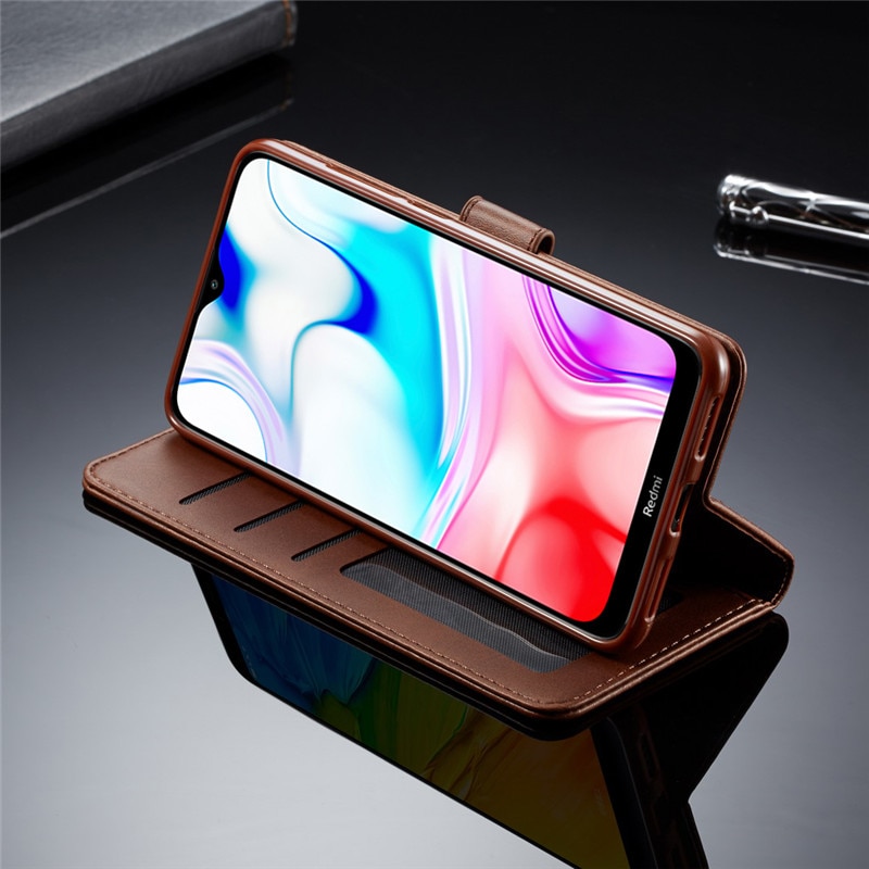 Redmi 8 Case Lederen Vintage Telefoon Gevallen Voor Funda Redmi 8 Case Flip Magnetic Wallet Gevallen Op Xiaomi Redmi 8 cover Redmi 8 Cover