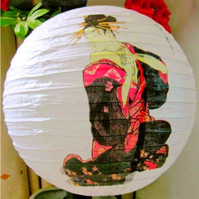 Lámpara de techo con forma de farolillo, estilo japonés, 40cm