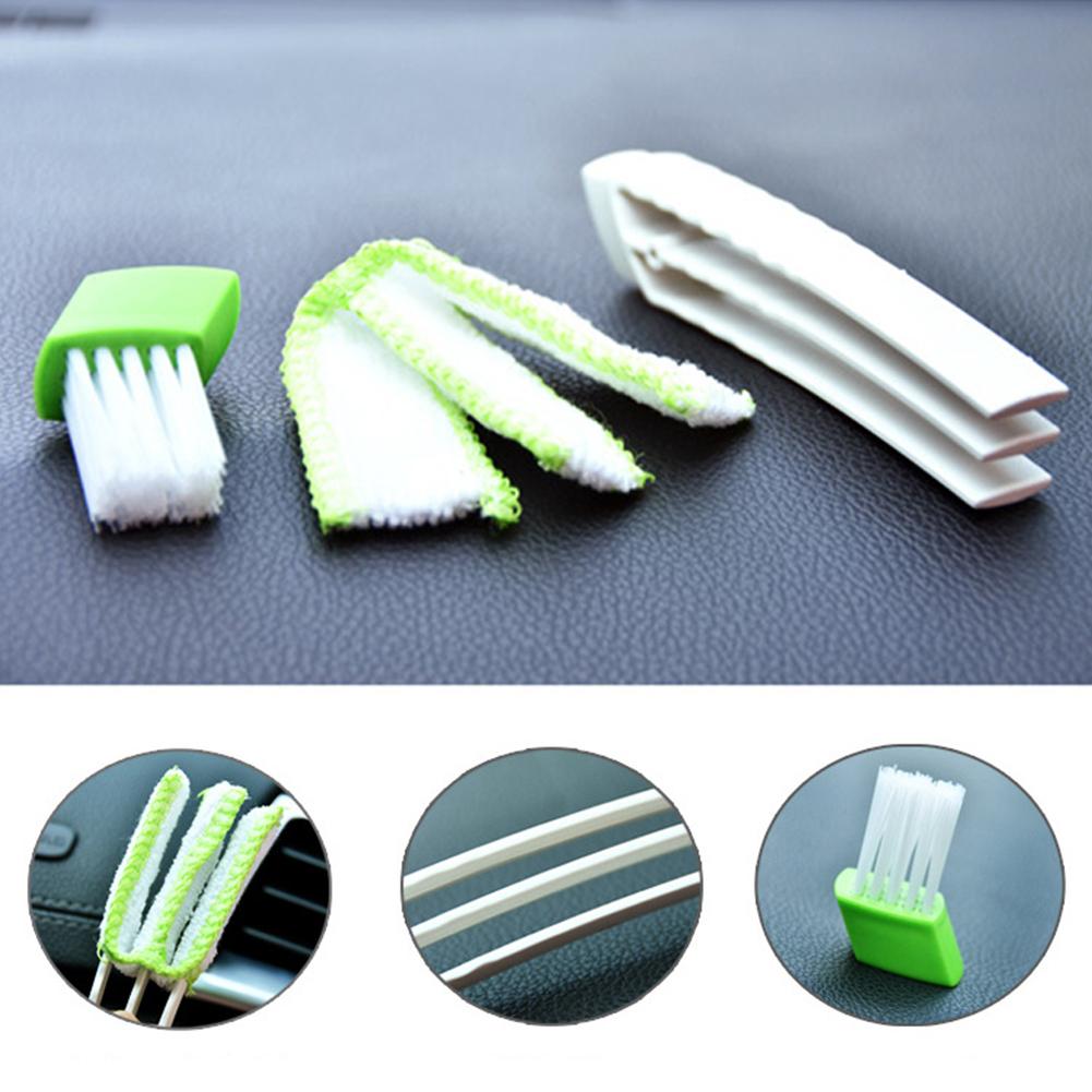 2 In 1 Auto Airconditioner Vent Slit Verf Cleaner Spot Roest Spot Remover Brush Afstoffen Jaloezieën Toetsenbord Schoonmaken Auto wassen Borstel