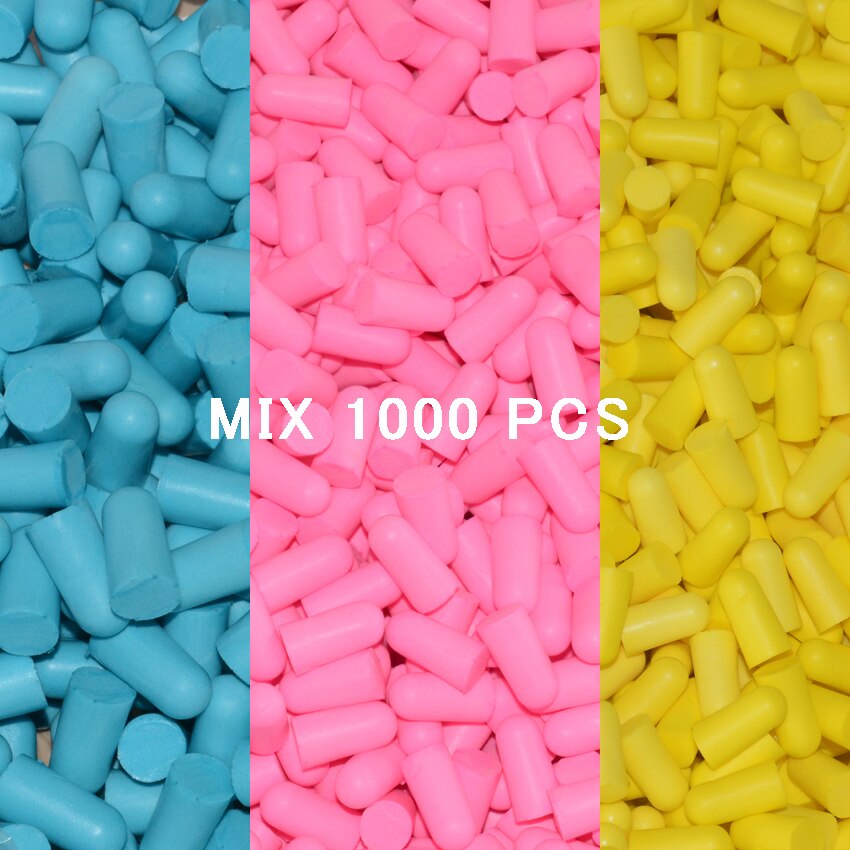1000 pz tappi per le orecchie tutto'ingrosso riduzione del rumore del sonno cancellazione della musica anti isolamento acustico spugna per dormire tempo di avventura tappi per le orecchie: mescolare earplugs