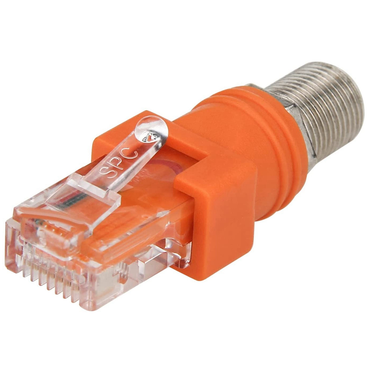 Coaxial to Ethernet Adapter, 4 Pack Coax RF F Female to RJ45 Male Converter for Line Tester