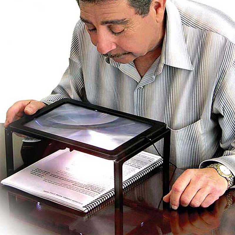 3X LED Tafel Licht Verlicht Vergrootglas Vergrootglas Loupe Desktop Vouwen Lamp Reparatie Tool voor A4 Lezen Naaien Inspectie