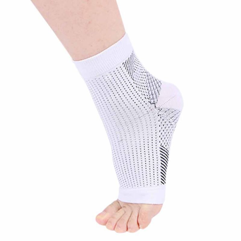 "Sport Unlimited" Outdoor Men Women Running Cycle Basketball Sports Foot Angel Anti Fatigue Compression Foot Sleeve Sock: Neon / L