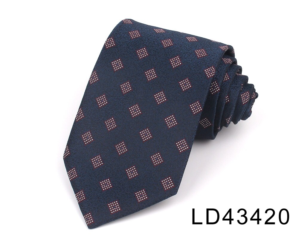 Men Tie Classic Plaid Neck Tie For Wedding Business Suits Man Paisley Ties Wine Red Men's Necktie Jacquard Neck Wear