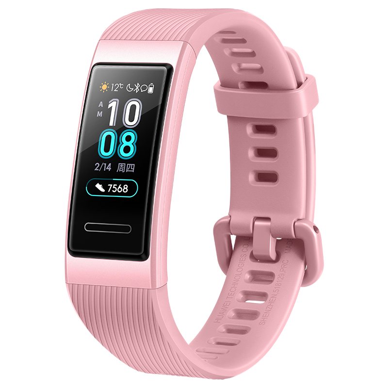 Originele Huawei Band 3 Sport Smartband Metalen Frame Amoled Full Color Display Touchscreen Zwemmen Beroerte Hartslag Sensor Slaap: Mica Pink