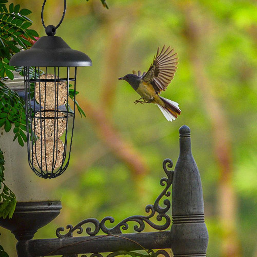 Bird Feeder Outdoor Pet Supplies Hanging Mesh Feeding Portable Wild Birds Iron Ball Holder Products Park Garden Tree Container