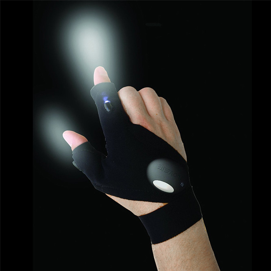 Pêche nuit lumière gant nuit pêche gant avec lumière LED étanche sauvetage outils équipement extérieur Oct #2