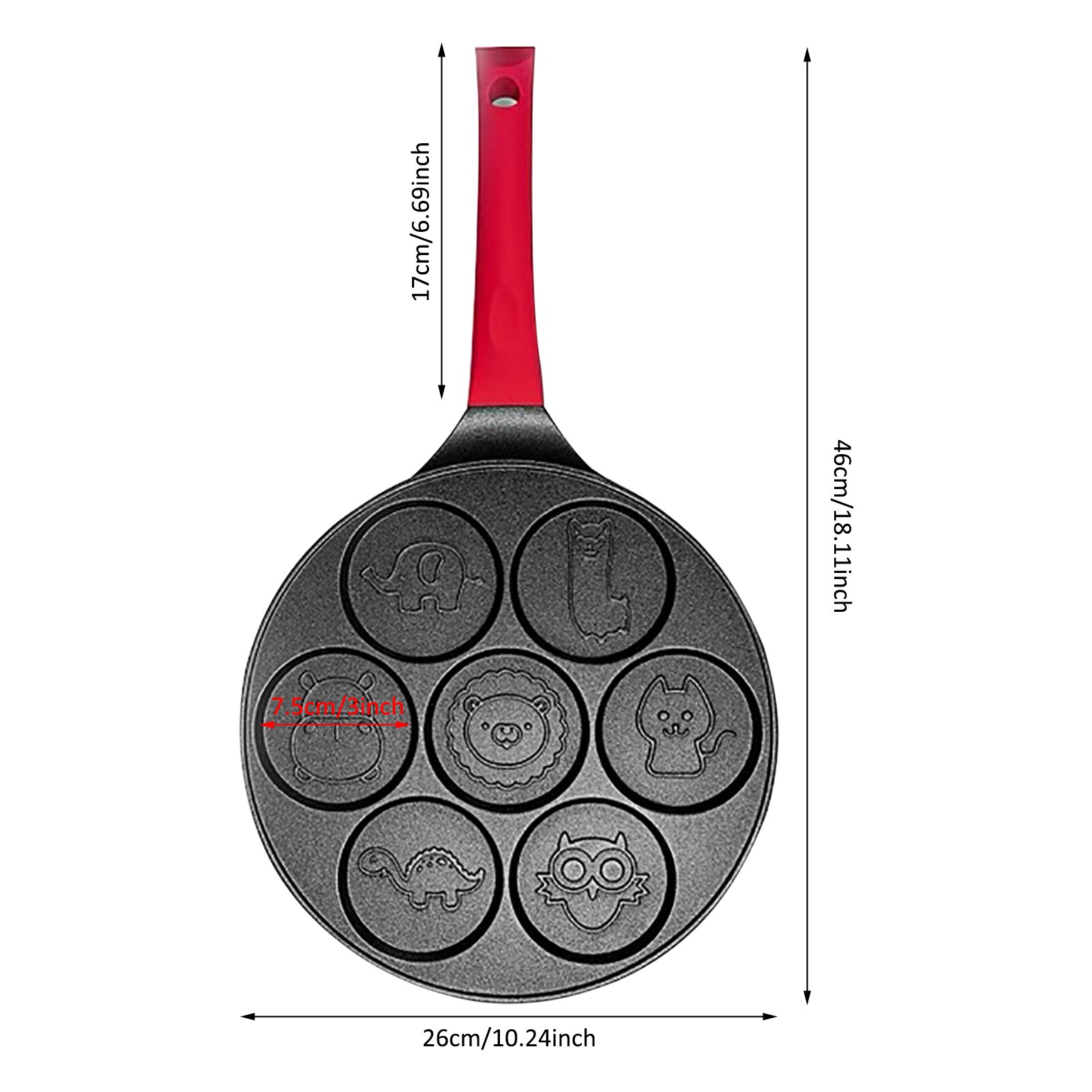 7 Soorten Dier Modellering Pannenkoek Pan Aluminium Duurzaam Multifunctionele Frituren Pot Koken Tool Zware Pannen Voor Gas