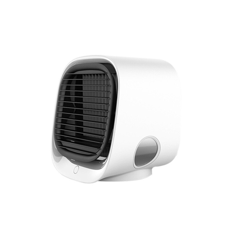 Air Conditioner Mini Portable Home Air Conditioning Humidifier Purifier USB Desktop Air Cooler Fan for Office Room: White