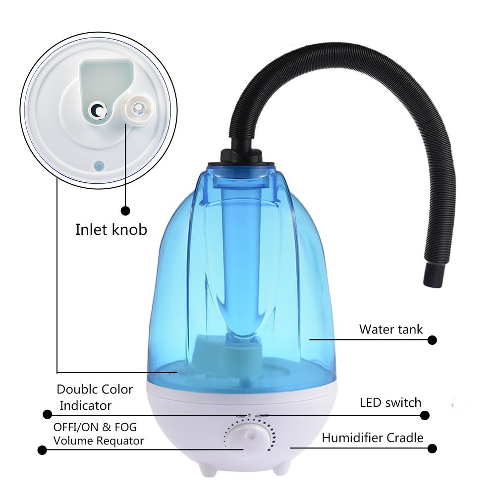 Humidificador de gran capacidad para reptiles, caja nebulizadora para anfibios, atomizador, dispensador de niebla de agua, fabricante de niebla, UE/EE. UU., 3L/4L,
