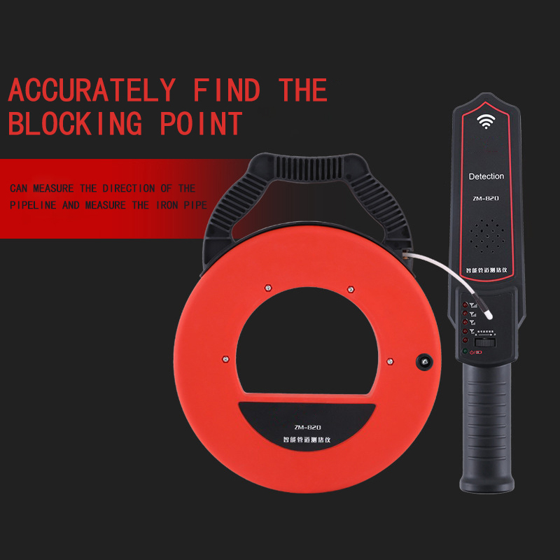 Wall PVC Iron Pipe Blockage Detector Rechargeable Pipeline Blocking Tester Pipeline Clogging Locating Instrument Pinpointer 220V