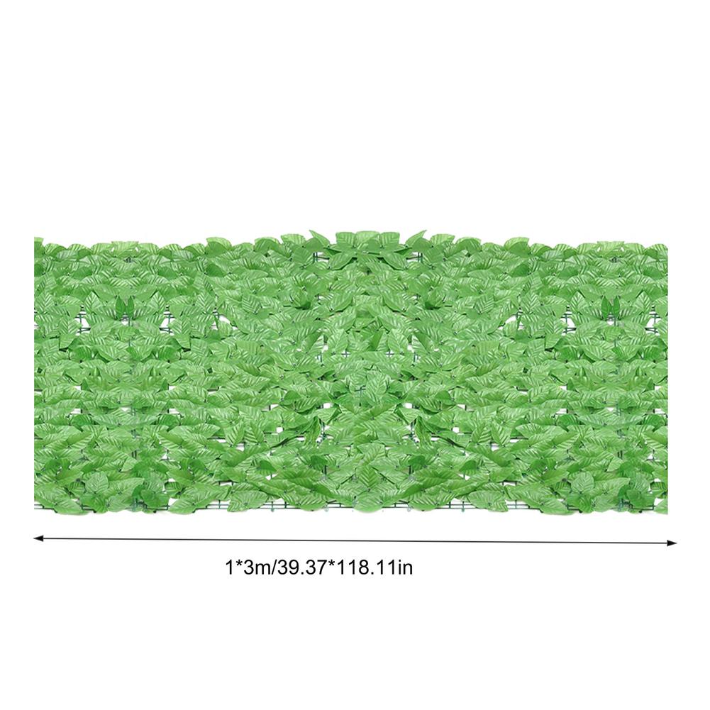 1*3M Artificial Ivy Leaf Hedge Screening Green Leaf Privacy Fence Environmental Protection Odorless Natural without Fading: A