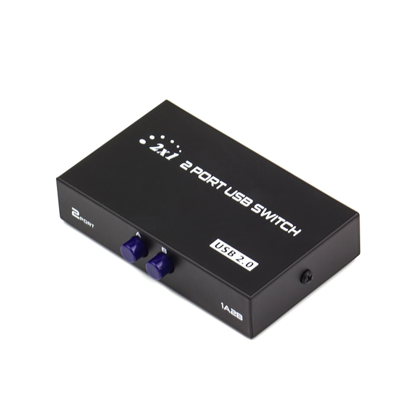 2 Port Manual Usb Switch Box Twee Computers Delen Een Printer 2 In1out USB2.0 Hub Splitter Converter