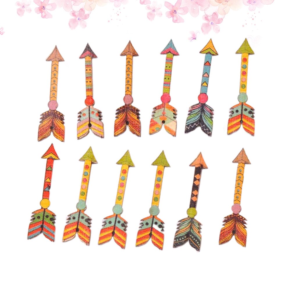 50 Pcs Rustic Wood Arrow Sign Single Hole Printed Arrow Wall Pendant Unique Farmhouse Route Road Arrow Sign Home Wall Hanging De