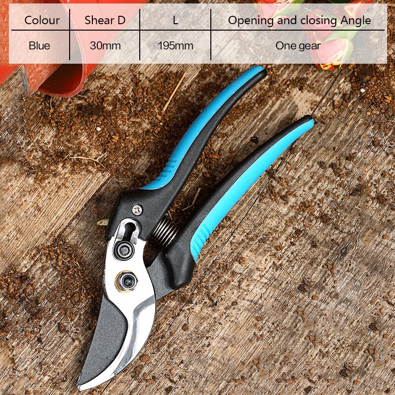 Garden Pruning Shears Strength Household Farm Shears Can Cut 30mm Branches, Fruit trees, Flowers, PVC Pipes: Green handle