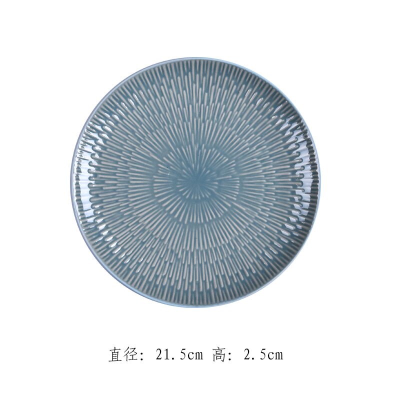 Tableware Ceramic Dinner Plate Set Dish 8/10 Inch Porcelain Cute Dessert Plate Dinnerware Retro Kiln Changing Western Food Plate: 8 inches