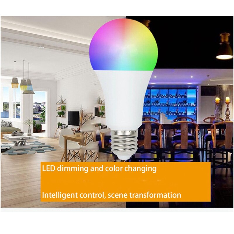 Wifi Smart Bulb Alexa Voice Control Dimming Color Graffiti Compatible With App Control Google Home Light