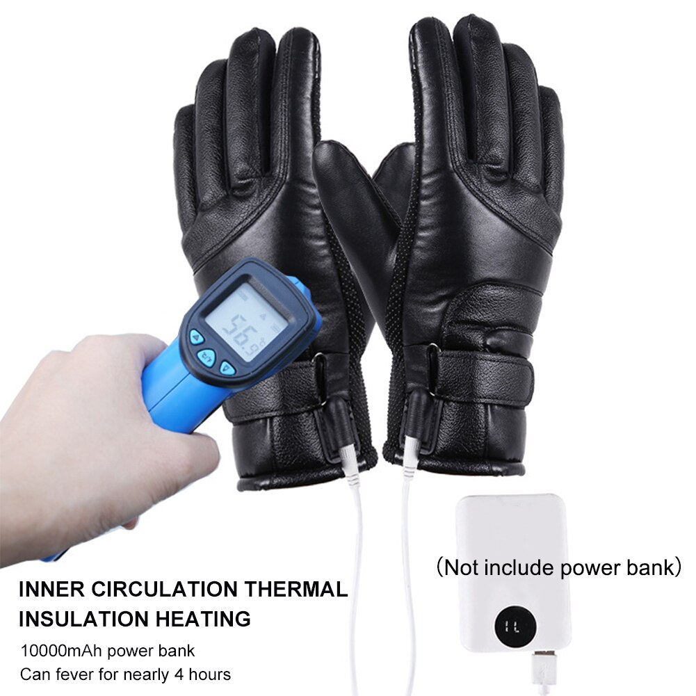 Winter Handschoenen Elektrisch Verwarmde Handschoenen Waterdicht Winddicht Fietsen Warm Verwarming Screen Usb Powered Verwarmde Handschoenen Kerstcadeau