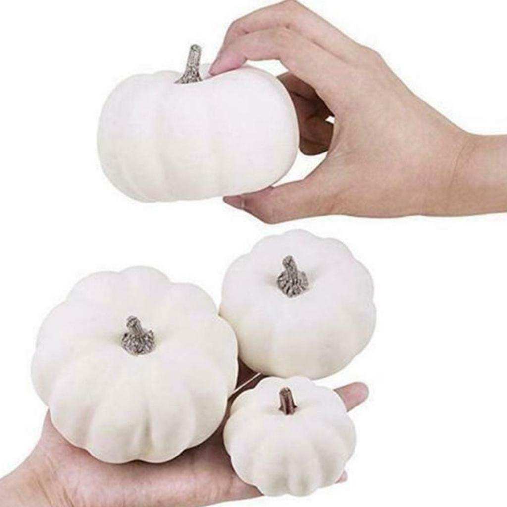12 Artificial Realistic Pumpkins Fall Halloween Pumpkin Decoration
