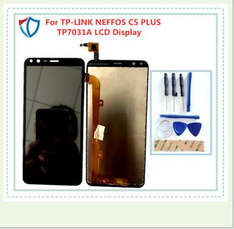 5.5 tommer til tp-link neffos  c5 plus  tp7031a assembly display lcd + touch screen panel udskiftning til  tp7031c mobiltelefoner