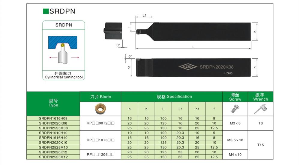 Poza SRDPN2020K08 SRDPN tokarka SRDPN2020K10 SRDPN2525 uchwyt robić toczenia SRDPN1616H10 SRDPN2525M10 wkładki z węglików spiekanych