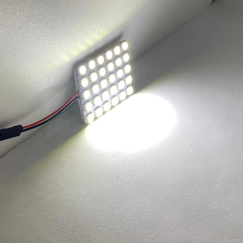 6 9 12 15 24 SMD 5050 LED Auto Panel de luz lectura bombilla tipo cúpula Interior del coche techo mapa lámpara T10 W5W C5W C10W Festoon 3 Base adaptadora