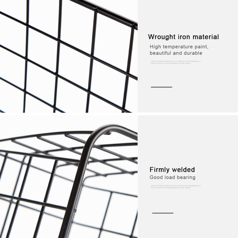Panier de rangement en fer forgé 1 pièce | Étagère de rangement d'assaisonnement de cuisine, panier de rangement suspendu au mur de la salle de bains, organisateur de cuisine à domicile