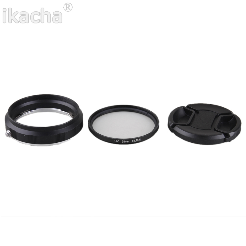 Caméra Macro objectif adaptateur inverse Protection Set pour Canon EOS 60D 70D 80D 600D 700D 750D 800D 1200D 100D 58mm filtre UV