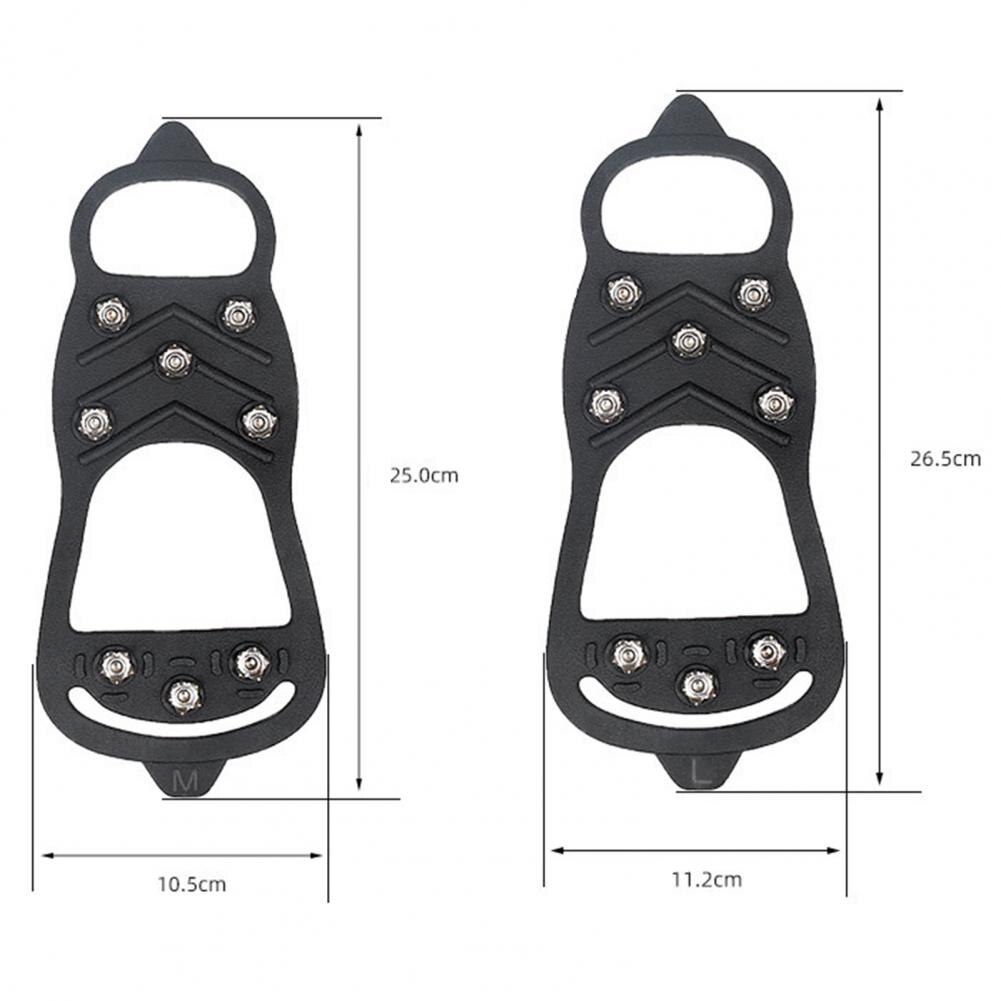 2Pcs 8-tooth Anti-Skid Ice Climbing Shoe Spikes Grip Snowshoes Covers Crampons Ice Climbing Shoe Spikes Grip Snowshoes Covers