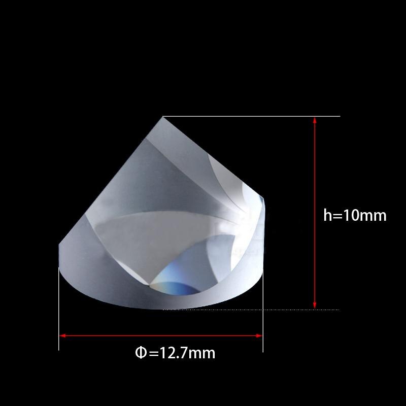 Optical Glass Pyramid Prism K9 12.7mmx10mm Physics Refractor Light Spectrum