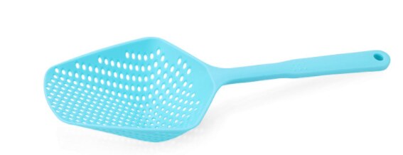 Palas de cocina creativas, colador de alimentos, cuchara de nailon, utensilios de drenaje, colador grande, filtro para sopa, accesorios de cocina para el hogar: Blue