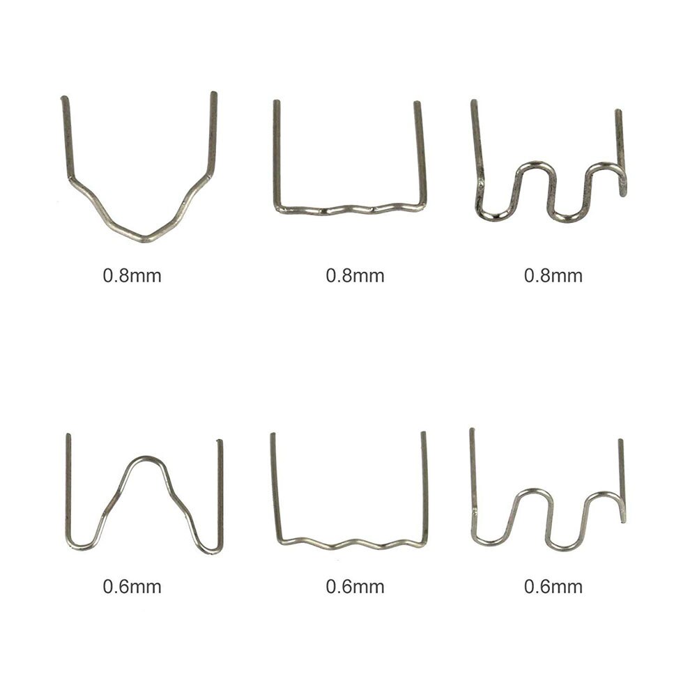 100pcs Car Bumpers Plastic Welding Machine Repairing Waves Staple Welding Wire Plastic Welders Studs Repairing Machine Mending