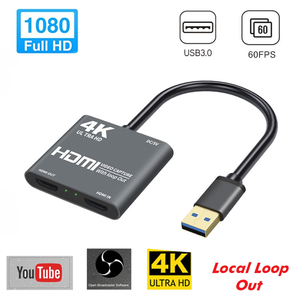 4K 1080P HDMI To USB 3.0 Video Capture Card Dongle... – Grandado