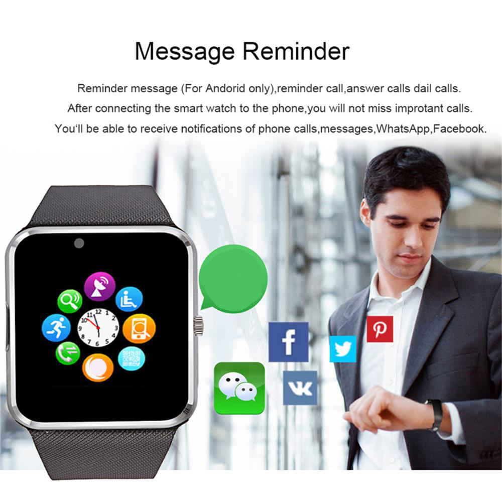 Nouvelle montre intelligente horloge synchronisation notifiant Support Sim TF carte connectivité Bluetooth téléphone Android Smartwatch alliage bande intelligente