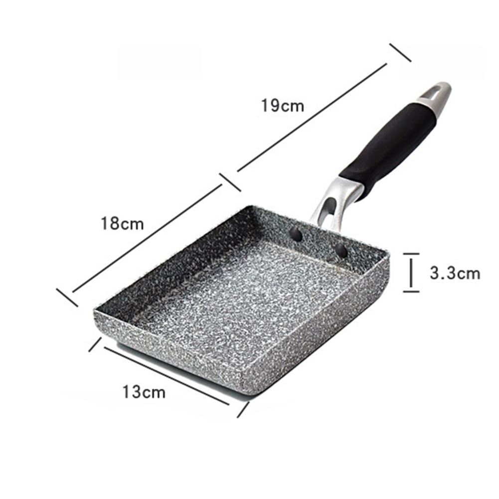 Japanese Style Stone Frying Pan Non-Stick Pan Square Fried Egg Roll Cooker Induction Cooker Universal Pan Omelette Pot 30E