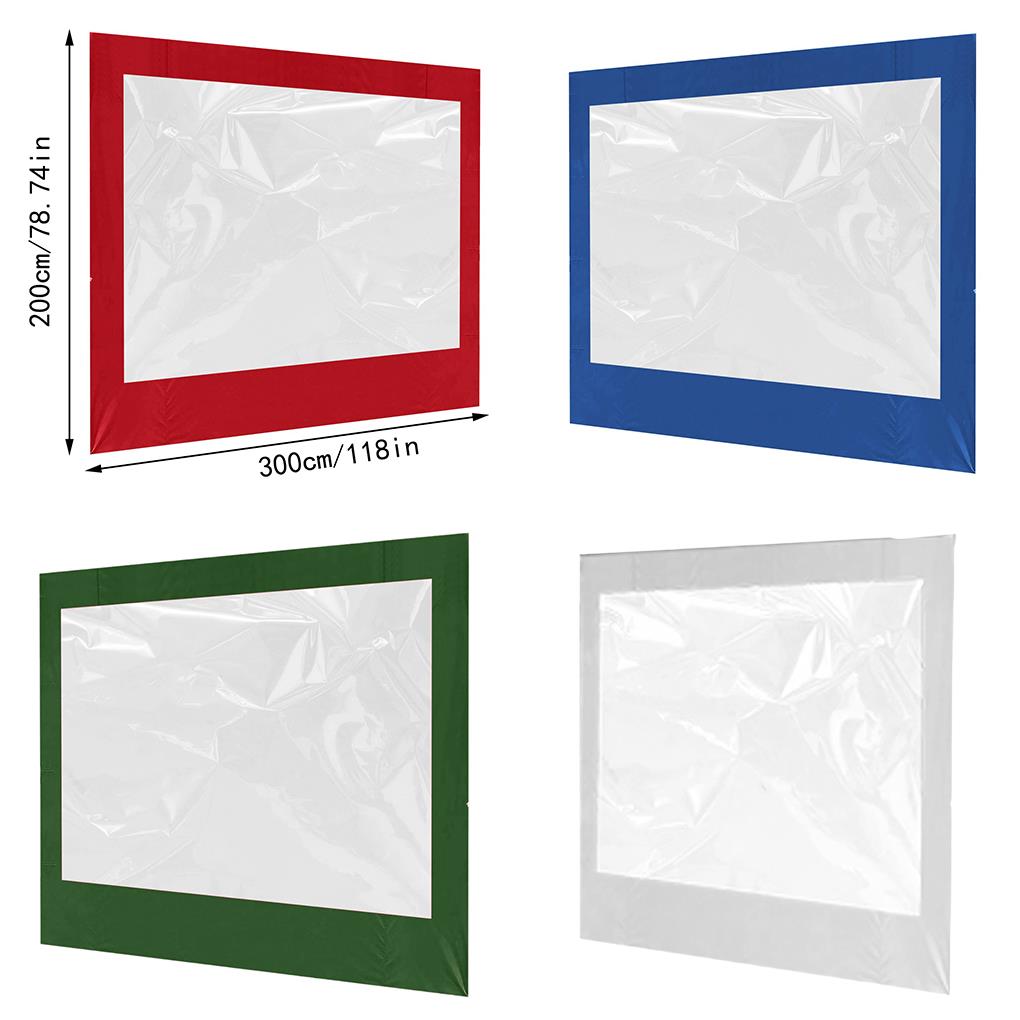 Buitenluifel Vierhoekige opvouwbare tentdoek Schaduw Waterdichte tape met helder venster Alleen één zijde Geen luifel boven- of frame