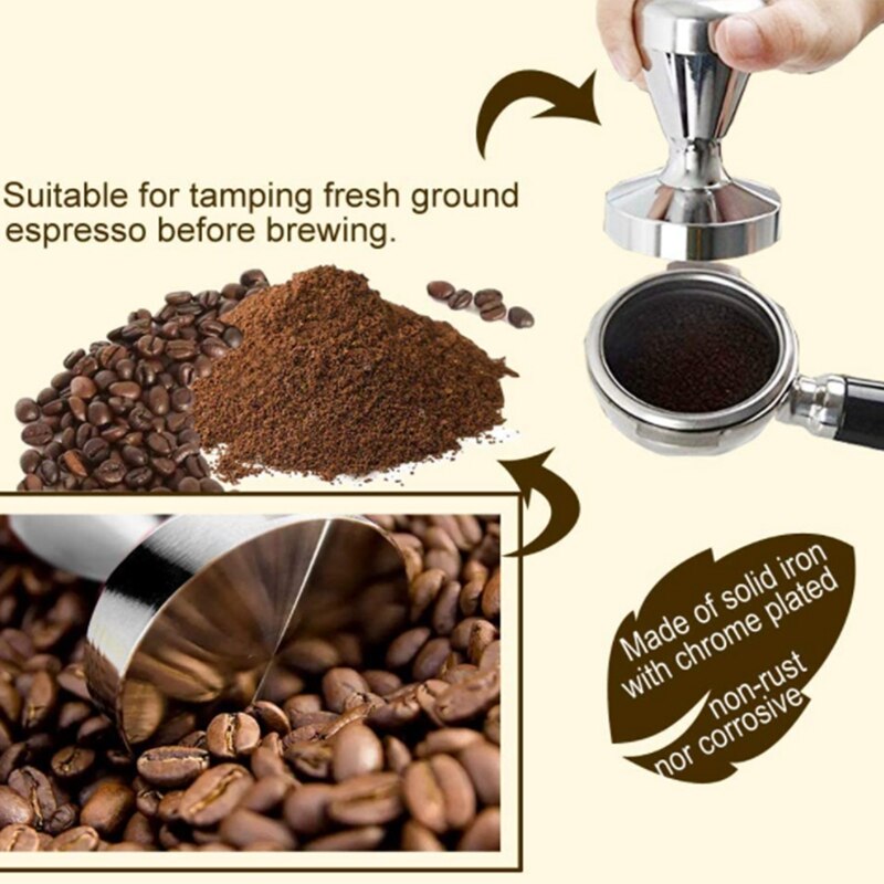 Stainless Steel Coffee Tamper Barista Espresso Tamper Base Coffee Bean Press