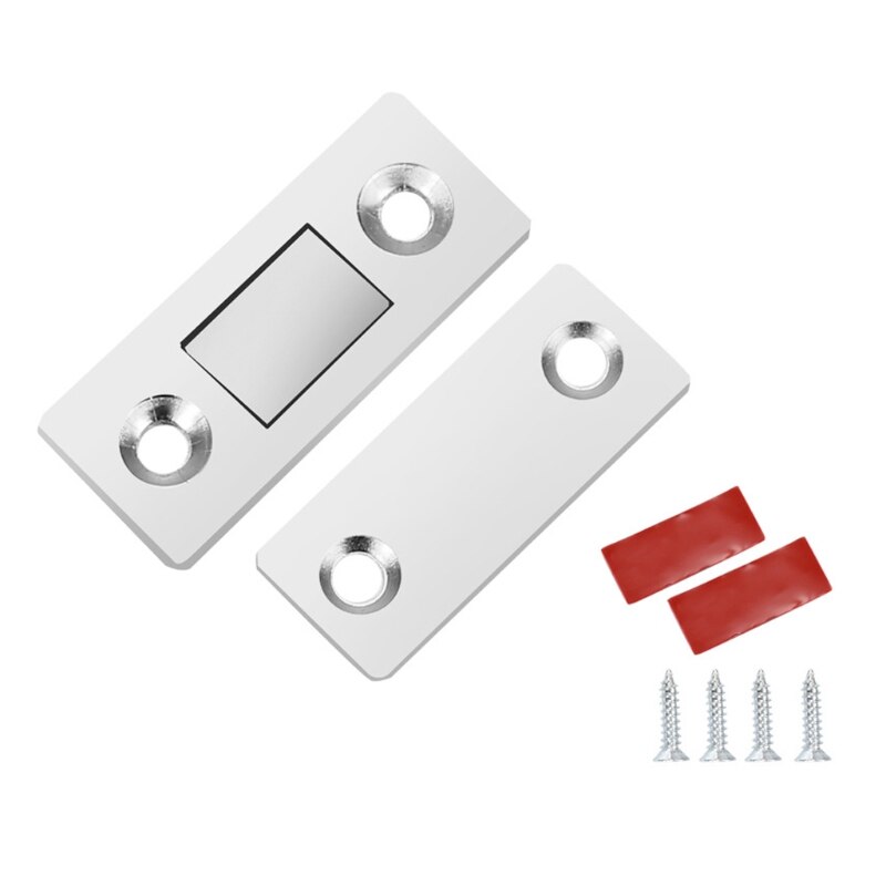 Magnetic Cabinet Catches Invisible Door Stop Hidden Door Closer W/Mounting Parts: Silver