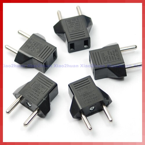 US Europe AC Wall Socket Plug US to EU Power Converter Adapter 1Pc 77UB