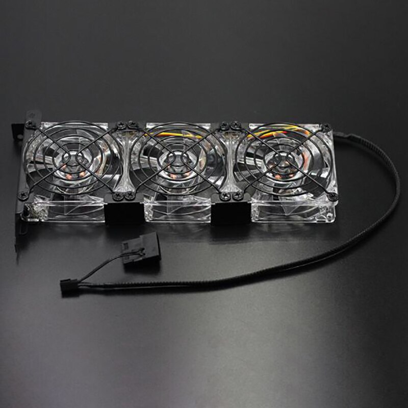8cm Three Fan Partner for Universal GPU PCI Video Card Dual Cooler Computer Chassis for image Card Cooling
