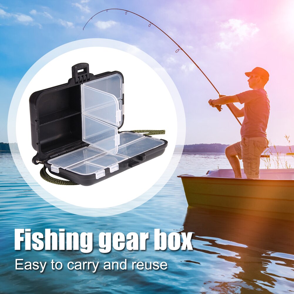 Carp Fishing Tackle Box Waterproof 9 Compartments Multifunctional Fishing Tackle Box Portable Fish Lure Bait Hook Case