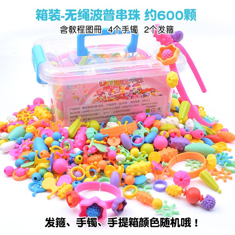 Pop Beads Snap Bead Colourful Jewelry DIY Jewelry Kit set Educational girls toys Making Necklace Bracelet and Ring