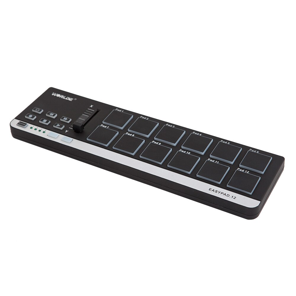 Worlde midi controller easypad .12 bärbar mini usb 12 trumplatta midi keyboard piano keyboard синтезатор midi клавиатура