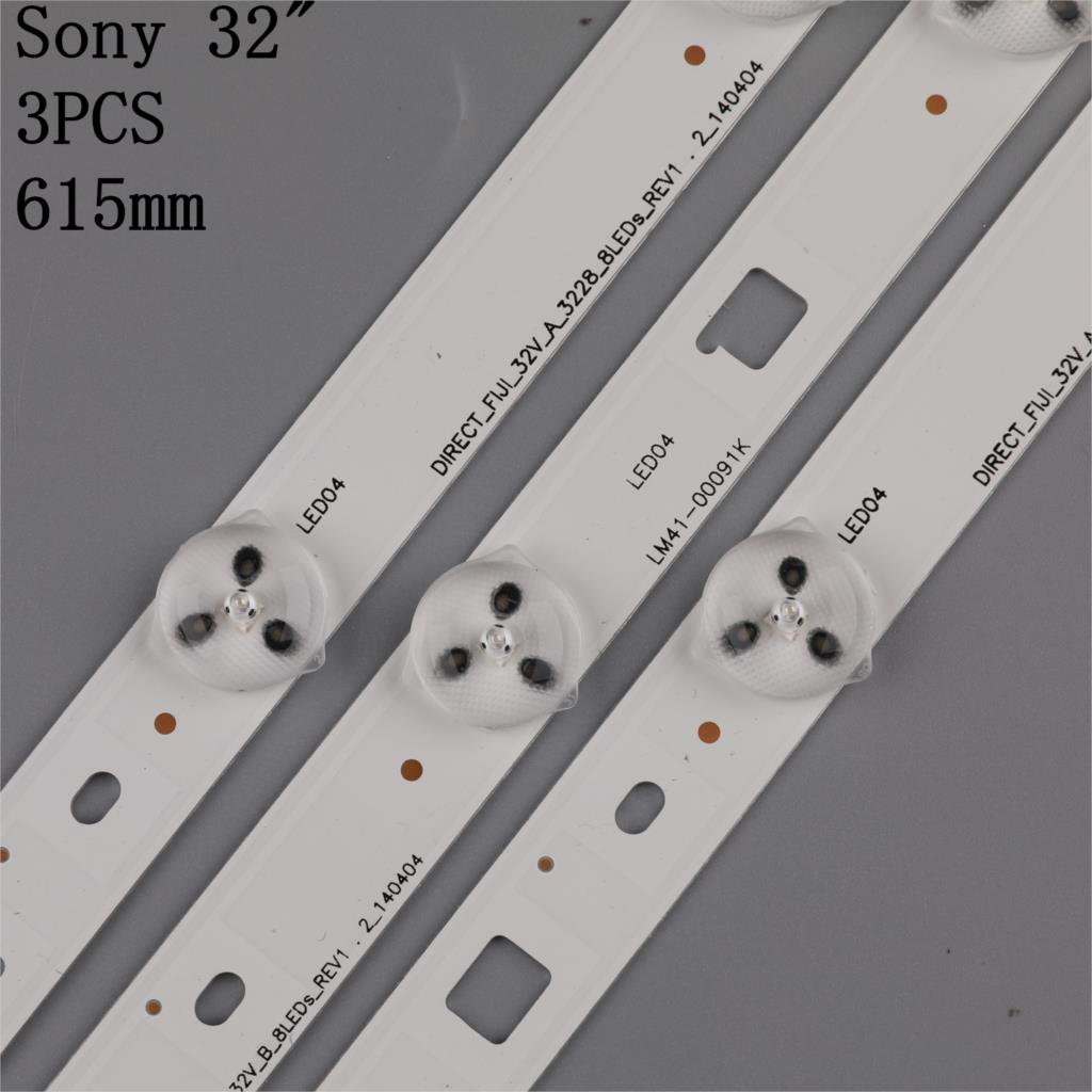 3 Pcs Led Backlight Strip Voor KDL-32RD303 32R303C SAMSUNGSONY_DIRECT_FIJL_32V_A B_3228_8LEDs LM41-00091J 00091K