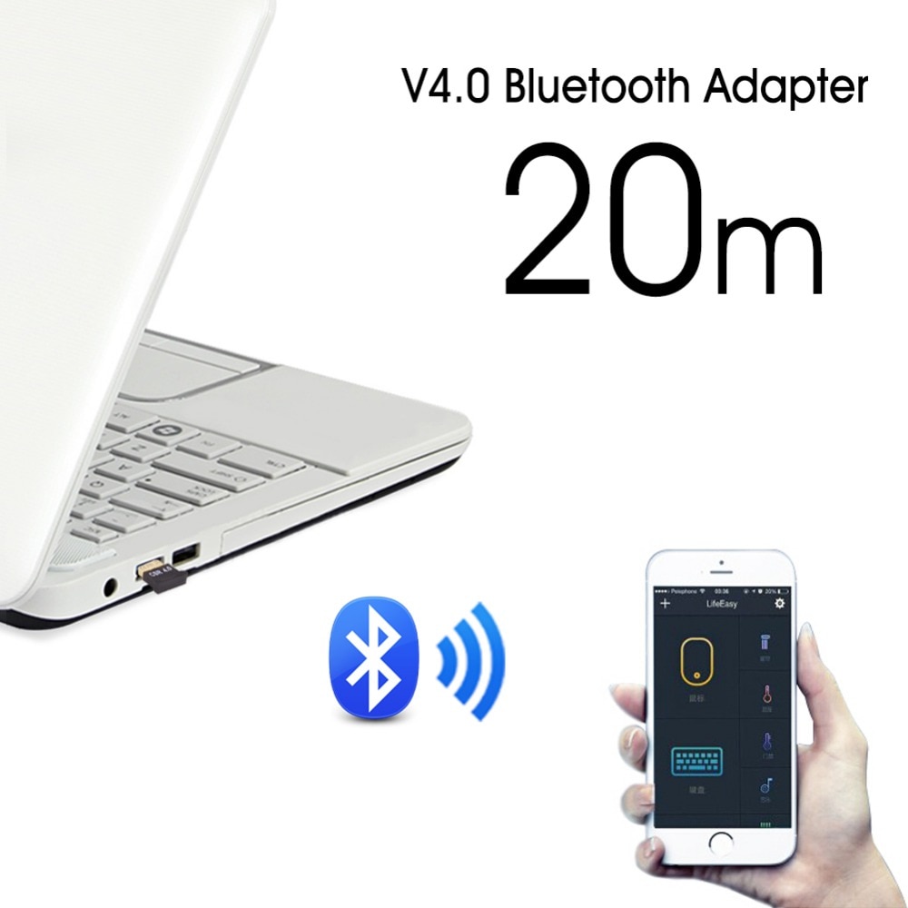 CSR8510-miniadaptador inalámbrico por Bluetooth V4.0, receptor transmisor de ordenador USB con controlador de CD para Win 7/8/10 Vista/XP de 3Mbps