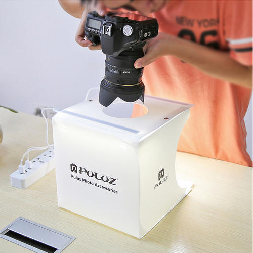 mini składane Lightbox fotografia studio fotograficzne dwurzędowe światła 40doprowadziło przenośne Softbox rekwizyty fotograficzne zestaw tła robić aparatu