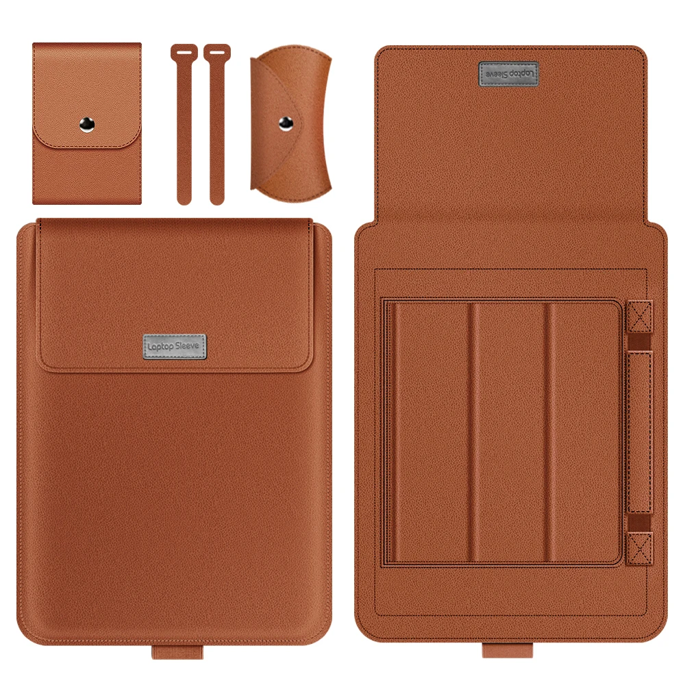 Etui na laptopa ze skóry Pu do macbooka Air Pro 13 14 16 M3 M3 M1 etui na notebooka Huawei Dell HP ASUS Lenovo 15 17 cali: 14" / royal blue
