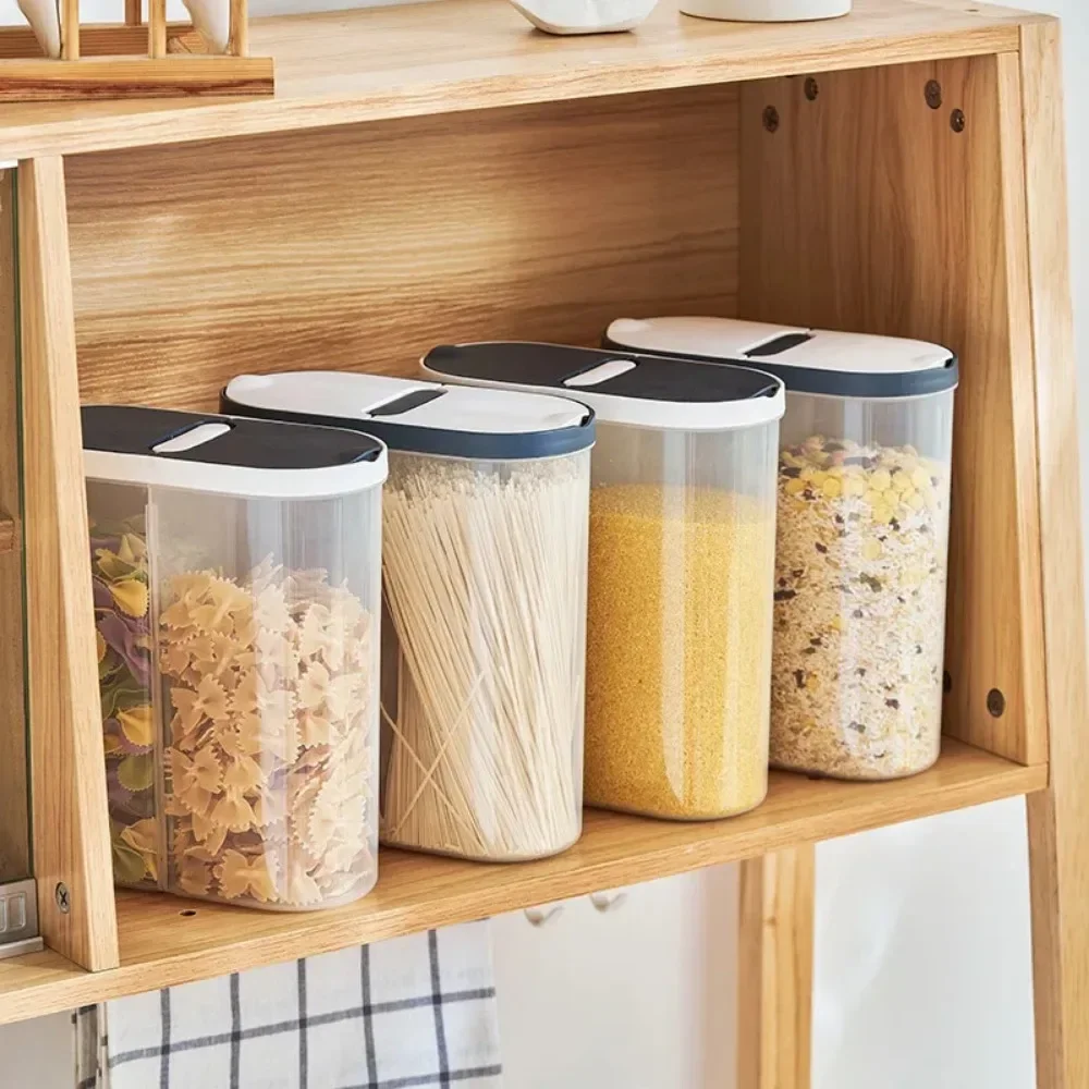 Plastic Opslagcontainer Pasta Rijst Dispenser Granen Organizer Dozen Kast Koelkast Opslag Potten Thuis Keuken Accessoires