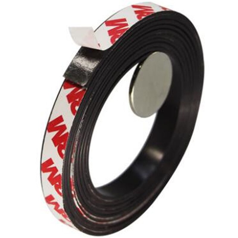 zion 1m 10 x1.5 mm sterk magnetstripe selvklebende fleksibel magnetbånd gummimagnetbåndbredde 10 mm tykkelse 1.5mm